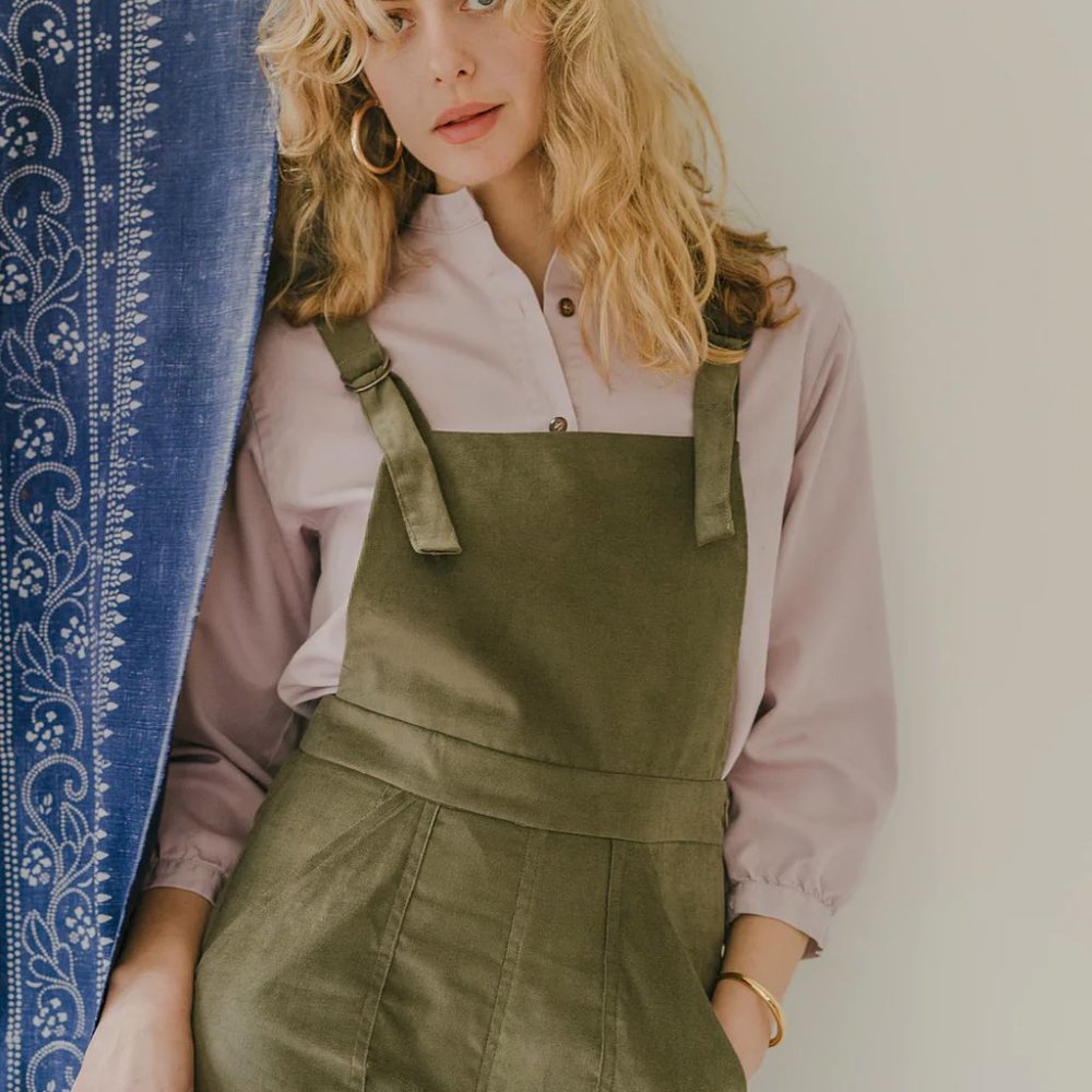 Black Loup Flora Overalls in M